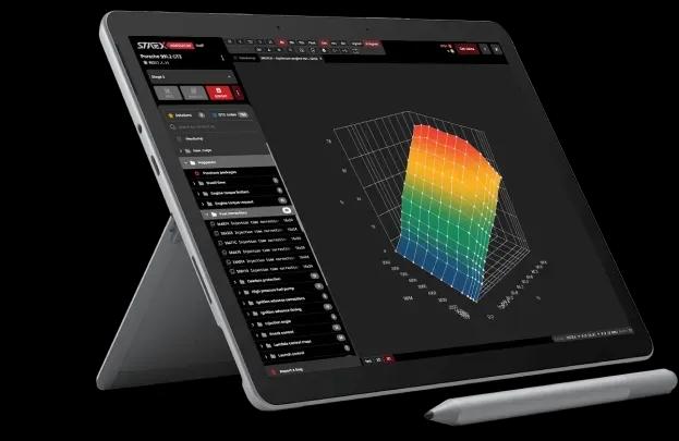 StageX Tablet Showing 3D Maps